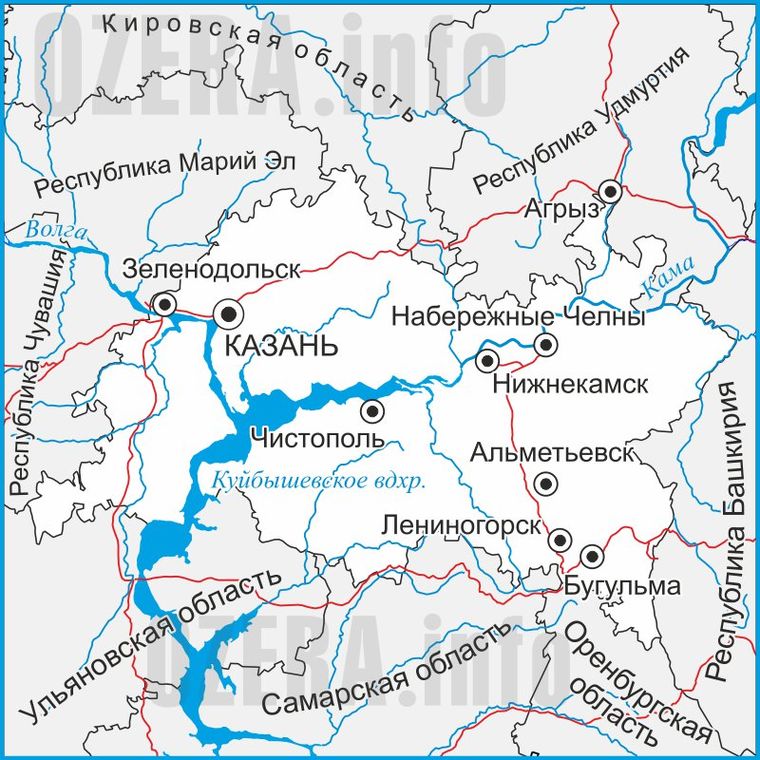 Контурная карта республики татарстан по географии 8 класс